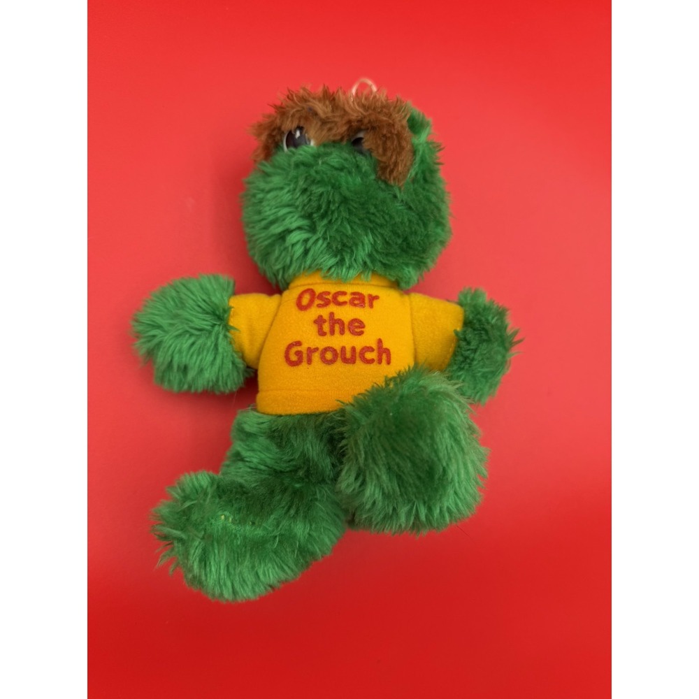 Oscar The Grouch Plush Hasbro Softies Sesame Street Stuffed 8" Monster Vtg.1980s
